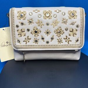 NWT ~ PATRICIA NASH GREEK MIRROR EMBROIDERY COLLECTION CORFU CROSSBODY / CLUTCH